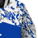 personalized georgia state panthers camouflage splash blue varsity jacket best selling