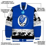personalized georgia state panthers circle skull blue black varsity jacket best selling