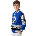personalized georgia state panthers circle skull blue black varsity jacket best selling