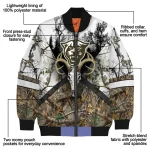 personalized georgia state panthers deer skull camouflage white bomber jacket best selling