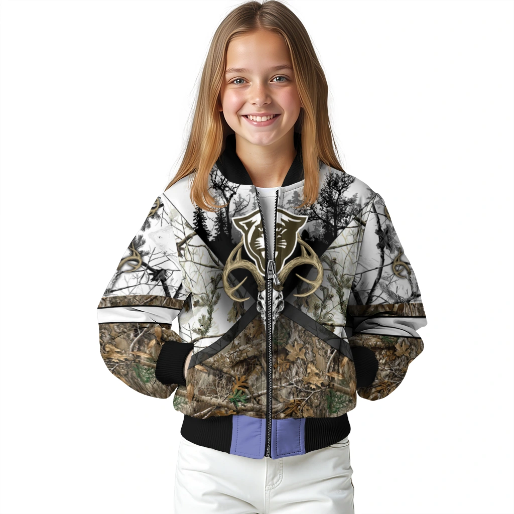 personalized georgia state panthers deer skull camouflage white bomber jacket top rated personalized georgia state panthers deer skull camouflage white bomber jacket top rated