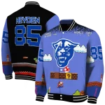 personalized georgia state panthers mario blocks blue black varsity jacket best selling