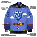 personalized georgia state panthers mario blocks blue black varsity jacket best selling