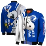 personalized georgia state panthers snoopy head blue bomber jacket best selling