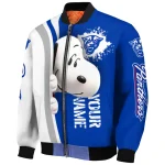 personalized georgia state panthers snoopy head blue bomber jacket best selling