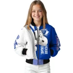 personalized georgia state panthers snoopy head blue bomber jacket best selling