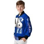 personalized georgia state panthers snoopy head blue bomber jacket best selling
