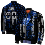 personalized georgia state panthers star stripes blue black bomber jacket best selling
