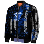personalized georgia state panthers star stripes blue black bomber jacket best selling