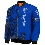 personalized georgia state panthers tribal deer art blue bomber jacket best selling