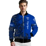 personalized georgia state panthers tribal deer art blue bomber jacket best selling