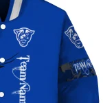 personalized georgia state panthers tribal deer art blue varsity jacket best selling