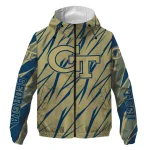 personalized georgia tech yellow jackets abstract streaks gold windbreaker jacket best selling