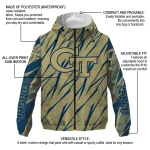 personalized georgia tech yellow jackets abstract streaks gold windbreaker jacket best selling