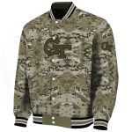 personalized georgia tech yellow jackets camouflage abstract camouflage varsity jacket best selling
