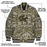 personalized georgia tech yellow jackets camouflage abstract camouflage varsity jacket best selling