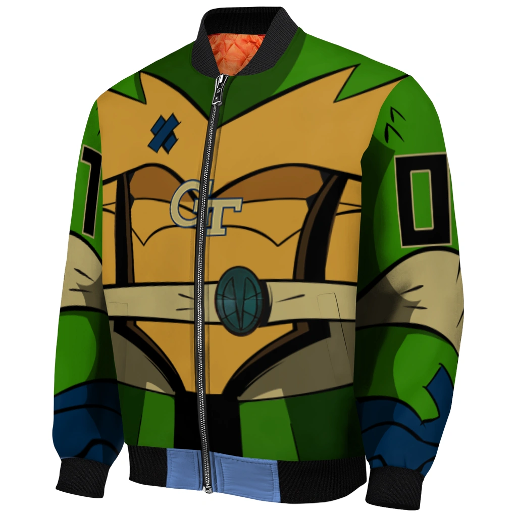personalized georgia tech yellow jackets turtle armor bomber jacket fashion forward personalized georgia tech yellow jackets turtle armor bomber jacket fashion forward