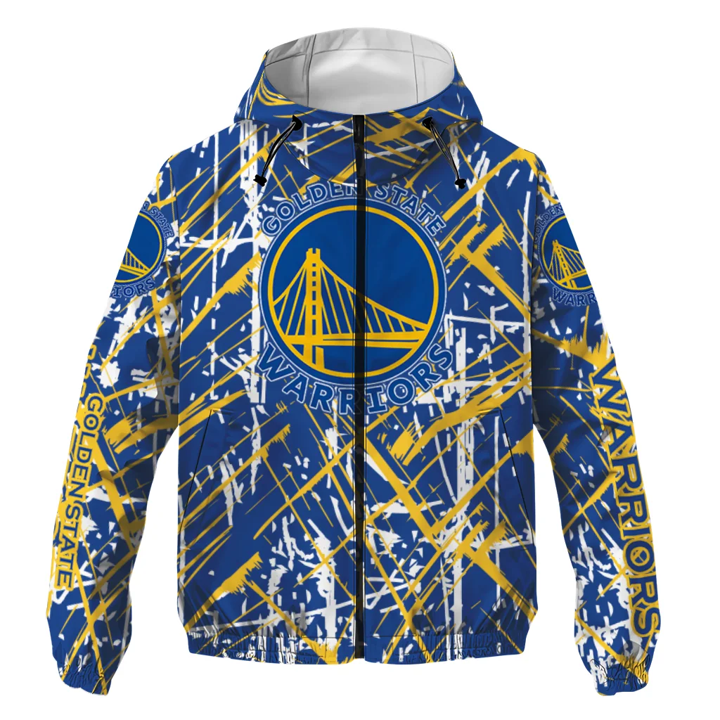 personalized golden state warriors brushstroke pattern blue windbreaker jacket best selling personalized golden state warriors brushstroke pattern blue windbreaker jacket best selling