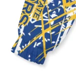 personalized golden state warriors brushstroke pattern blue windbreaker jacket best selling