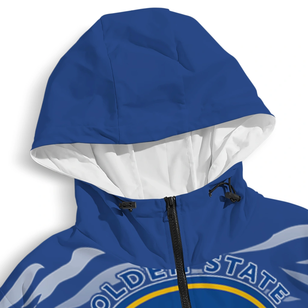 personalized golden state warriors pattern layers blue windbreaker jacket premium grade personalized golden state warriors pattern layers blue windbreaker jacket premium grade