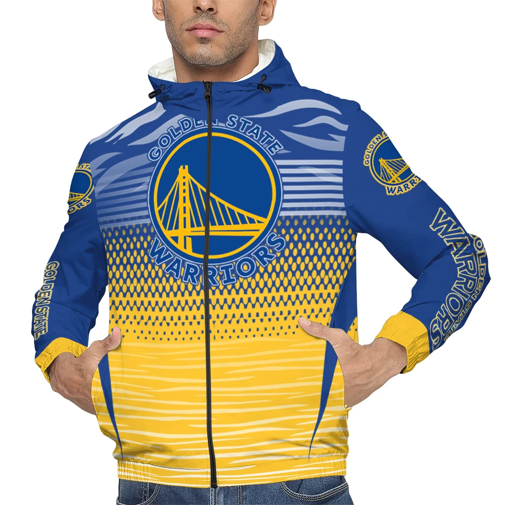 personalized golden state warriors pattern layers blue windbreaker jacket top rated personalized golden state warriors pattern layers blue windbreaker jacket top rated