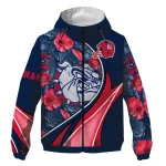 personalized gonzaga bulldogs blossoms helmet blue windbreaker jacket best selling