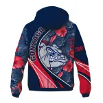 personalized gonzaga bulldogs blossoms helmet blue windbreaker jacket best selling