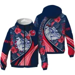 personalized gonzaga bulldogs blossoms helmet blue windbreaker jacket best selling