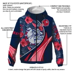 personalized gonzaga bulldogs blossoms helmet blue windbreaker jacket best selling