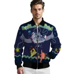 personalized gonzaga bulldogs spongebob playtime blue bomber jacket best selling
