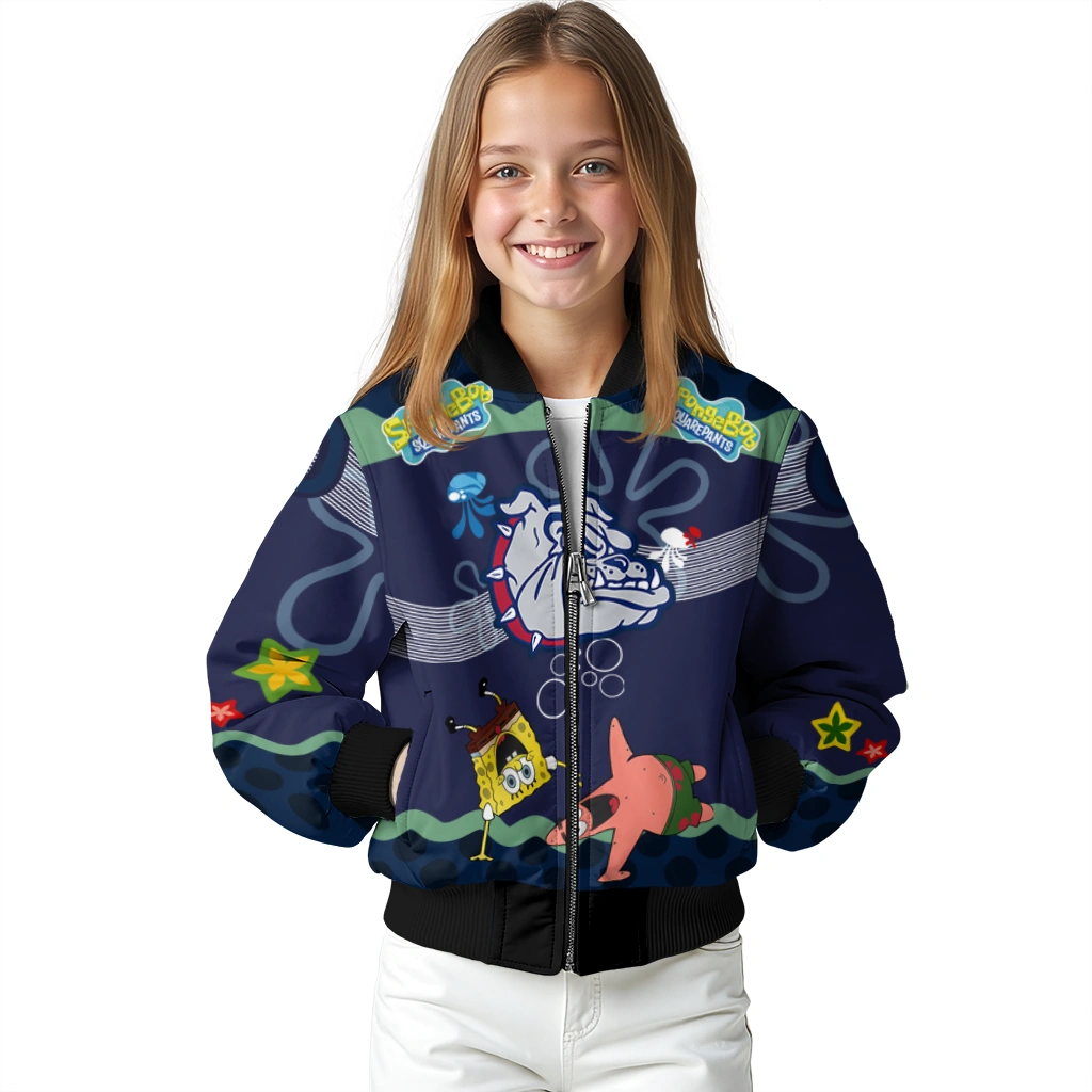 personalized gonzaga bulldogs spongebob playtime blue bomber jacket top rated personalized gonzaga bulldogs spongebob playtime blue bomber jacket top rated