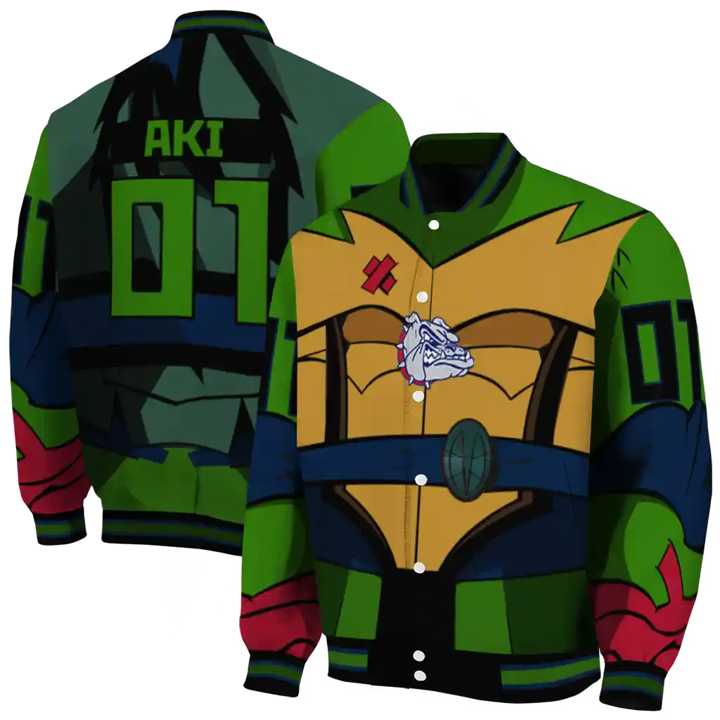 personalized gonzaga bulldogs turtle armor varsity jacket fashion forward personalized gonzaga bulldogs turtle armor varsity jacket fashion forward