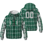 personalized hawaii rainbow warriors lightning strike grid green windbreaker jacket best selling