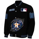 personalized houston astros claw fragment black varsity jacket best selling