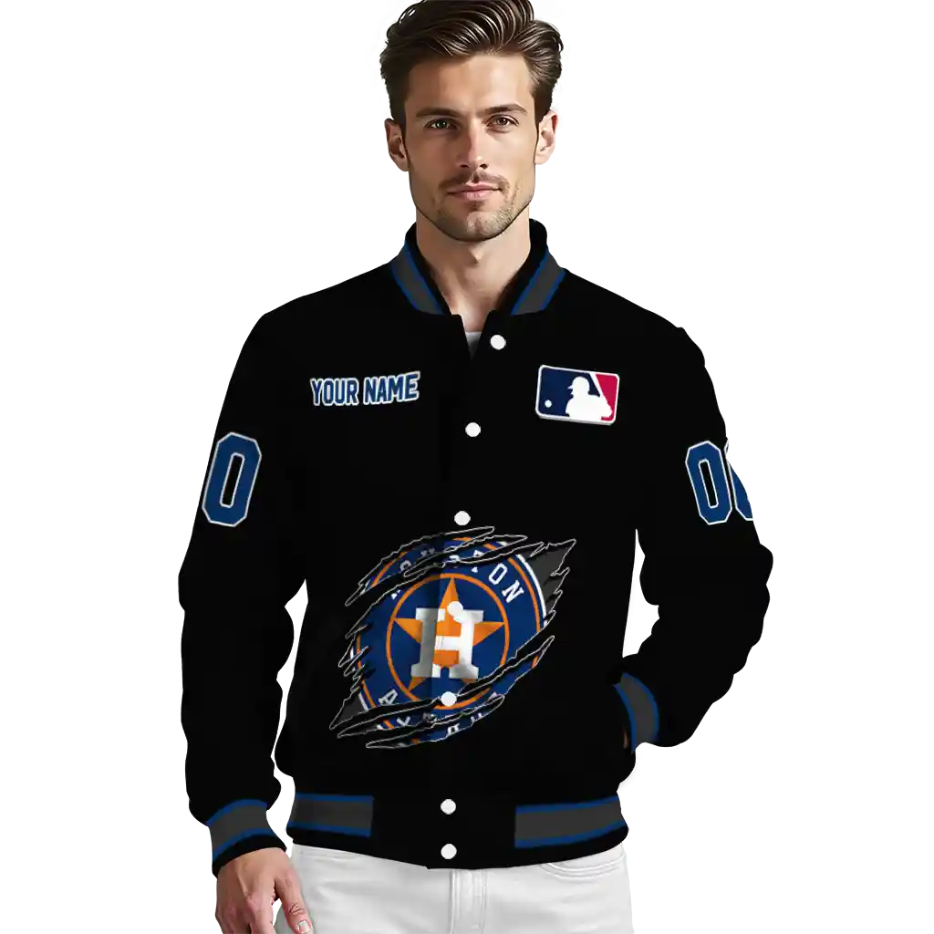 personalized houston astros claw fragment black varsity jacket high quality personalized houston astros claw fragment black varsity jacket high quality