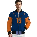 personalized houston astros team patch blue bomber jacket best selling