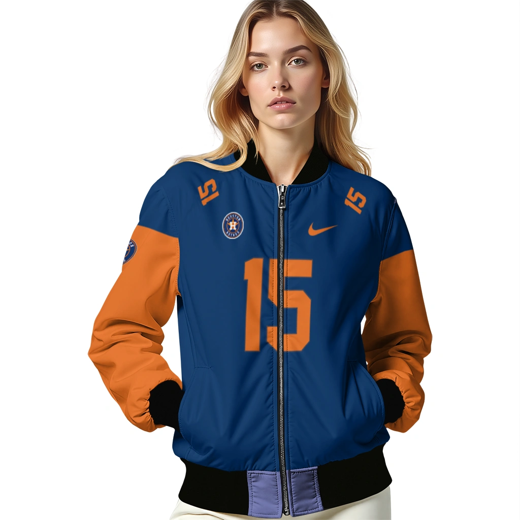 personalized houston astros team patch blue bomber jacket latest model personalized houston astros team patch blue bomber jacket latest model