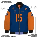 personalized houston astros team patch blue bomber jacket best selling