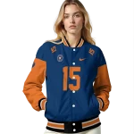 personalized houston astros team patch blue varsity jacket best selling