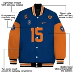 personalized houston astros team patch blue varsity jacket best selling