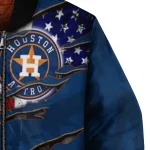 personalized houston astros us flag claws blue bomber jacket best selling