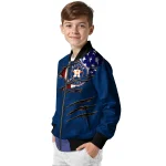 personalized houston astros us flag claws blue bomber jacket best selling