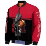 personalized houston cougars groot football red black bomber jacket best selling