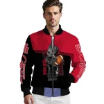 personalized houston cougars groot football red black bomber jacket best selling