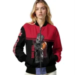 personalized houston cougars groot football red black bomber jacket best selling