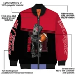personalized houston cougars groot football red black bomber jacket best selling