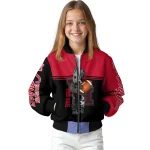 personalized houston cougars groot football red black bomber jacket best selling