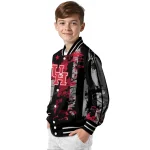 personalized houston cougars star stripes red black varsity jacket best selling