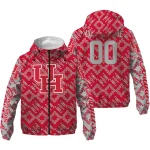 personalized houston cougars trellis mesh red windbreaker jacket best selling