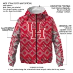 personalized houston cougars trellis mesh red windbreaker jacket best selling